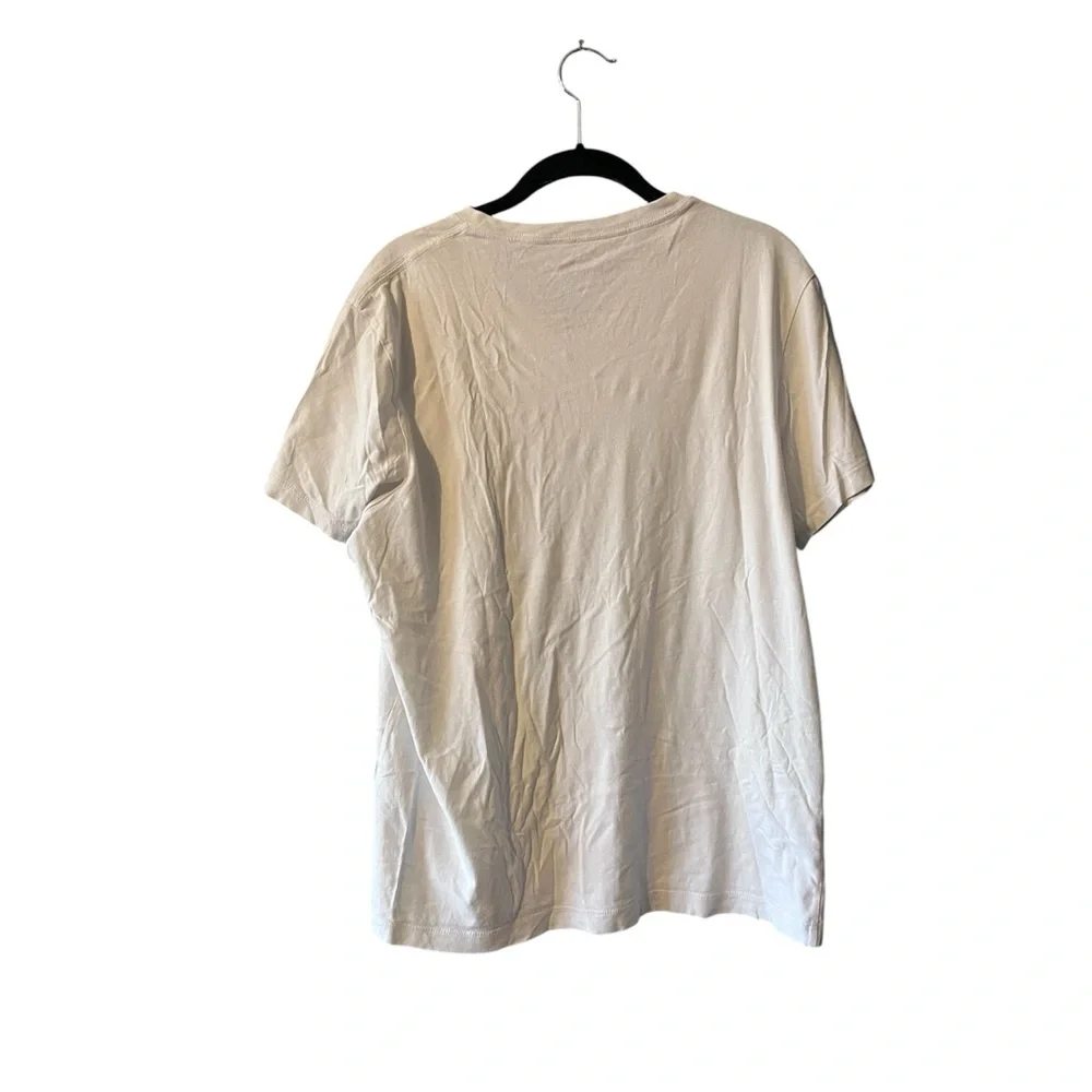 J. Crew Men's Broken In White Cotton V Neck Short Sleeve T Shirt